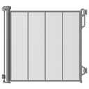Spaceany Reinforced Retractable Baby Gate or Mesh Dog Gate,Easy to Use for Stairs, Doorways, Hallways, Indoor, Outdoor, Wide Pet Gate 33.5" Tall, Extends to 45" Wide, Gray