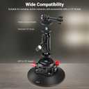 NEEWER 6"/15.2cm Camera Suction Cup Mount with Ball Head Magic Arm, Metal Suction Cup Mount on Car Windshield Dash for Camera/Action Camera/Phone Holder, with 1/4" & 3/8" Mounting Holes for ARRI