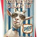 3 x Funny Fathers Day Card Gift for Dad,Youre the GOAT of Dads,Retro Vintage Style Happy Fathers Day Decoration from Son Daughter Kid Wife
