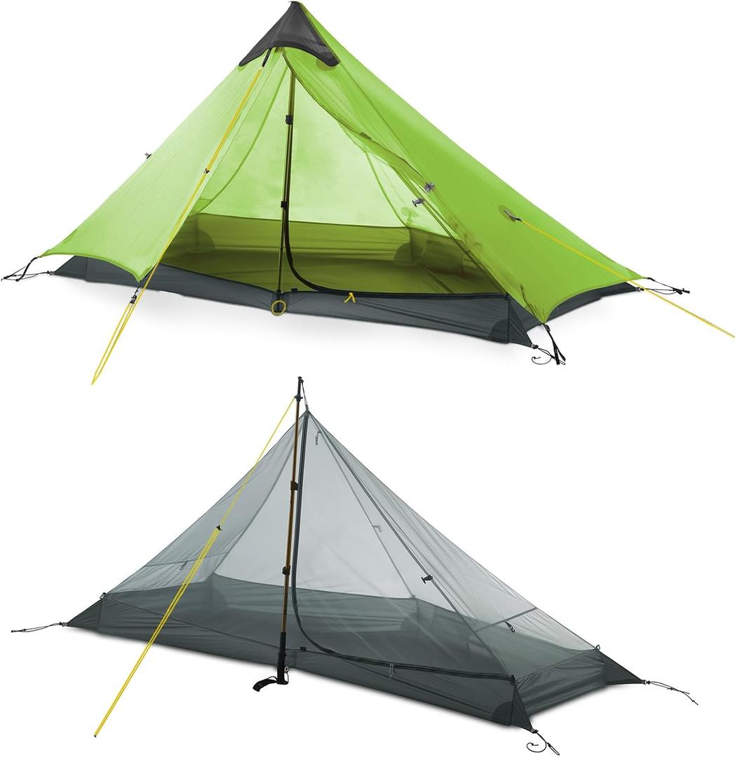 LANSHAN Ultralight Tent 3-Season Backpacking Tent for 1-Person or 2-Person Camping, Trekking, Kayaking, Climbing, Hiking