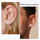 YODEWA 1/2/3ct Moissanite Stud Earrings for Women 925 Sterling Silver Hypoallergenic Butterfly Back 1 Pair DEF Color Lab Created Brilliant Round Moissanite Earrings