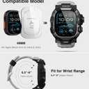 ULTIMAL Rugged Case with Band for Apple Watch 49mm,Compatible with Apple Watch Ultra 3/2/1, Military Grade Shockproof Bumper Cover for iWatch Tactical Band Men (49mm,Grey)