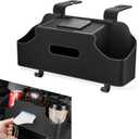 1 PC Car Seat Back Storage Box, 11.42" x 3.35" x 4.92" Hanging Fashionable Multifunctional Storage Rack, Easy to Clean and Durable Travel Accessories, Universal for Most Cars (Black)