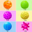 6 Pack Sensory Balls for Toddlers 1-3, Sensory Baby Toys 6-12 Months, Montessori Toys for Babies 6-12 Months Infant Squeeze Sensory Toys Soft Multi Ball Set Gifts with Bright Color Textured