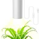 STERREN LED Grow Light, White Plug in Hanging Lights for Indoor Plants, Full Spectrum Grow Lights with On/Off Switch, Decorative Pendant Lights with 21 Ft Height Adjustable Power Cord