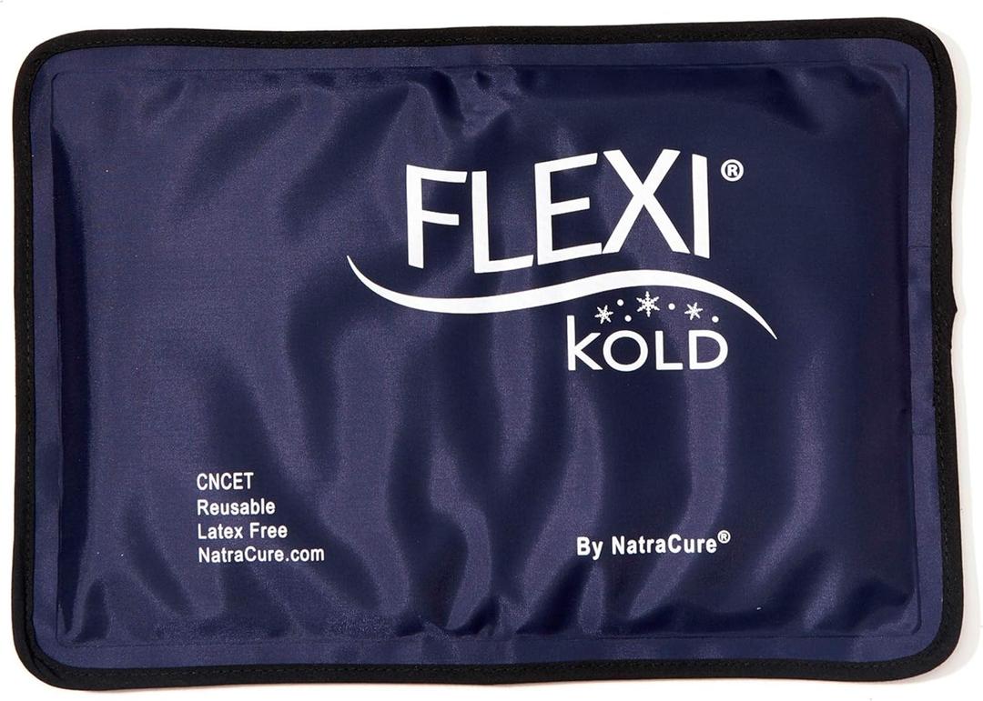 FlexiKold Gel Soft Flexible Ice Packs for Injuries - Reusable Freezer Cold Pack, Cold Compress & Cooling Gel Pad for Face, Shoulder, Hip, Leg, Arm, Ankle & Foot Injury - Medium - 7.5 x 11