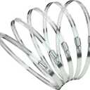 Hose Clamp Set - 5PCS 10 inch 304 Stainless Steel Worm Gear Hose Clamps for Fuel Line,dryer,IntercoolerGarden Water Pipe and Washing machine,Automotive Plumbing,232mm-254mm Hose Clamps