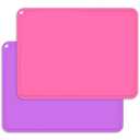 Placemats for Kids, Silicone Baby Placemats for Toddler Children Reusable Non-Slip Large Silicone Sheets for Crafts Resin Jewelry Casting Table Mats, 2 Pack, Purple/Pink