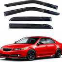 KPY Rain Guards Fit for 2004-2008 Acura TL, Out-Channel Window Visors Vent Wind Deflectors 4PC, Car Accessories for 04-08 Acura TL