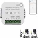 Energy Monitor, Home Smart Single Phase Clamp Electricity Meter with 2 * 120ACT Current Transformer, WiFi, Real-Time Electricity Monitor/Meter, Solar/Network Metering