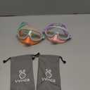 Vvinca 2 Pack Kids Swim Goggles with Nose Cover for 3-14, Wide View Anti-Fog UV Protection Swimming Mask for Boys Girls