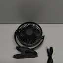 USB Personal Clip on Fan 5000mAh Battery Operated 6in, Type C, 3 Speed, 720 adjustment, Small Portable Fan for Table, Bedroom, Desk, dormitory, Camping, Stroller, Golf Cart