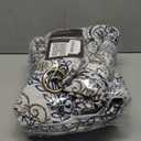 H.VERSAILTEX Thermal Insulated Grommet Blackout Curtains (Stone Blue, 2 Panels, 52 x 84 - Inch) Bundle Damask Floral Natural Linen Blended Curtains (Navy, 2 Panels, 52 x 84 - Inch)