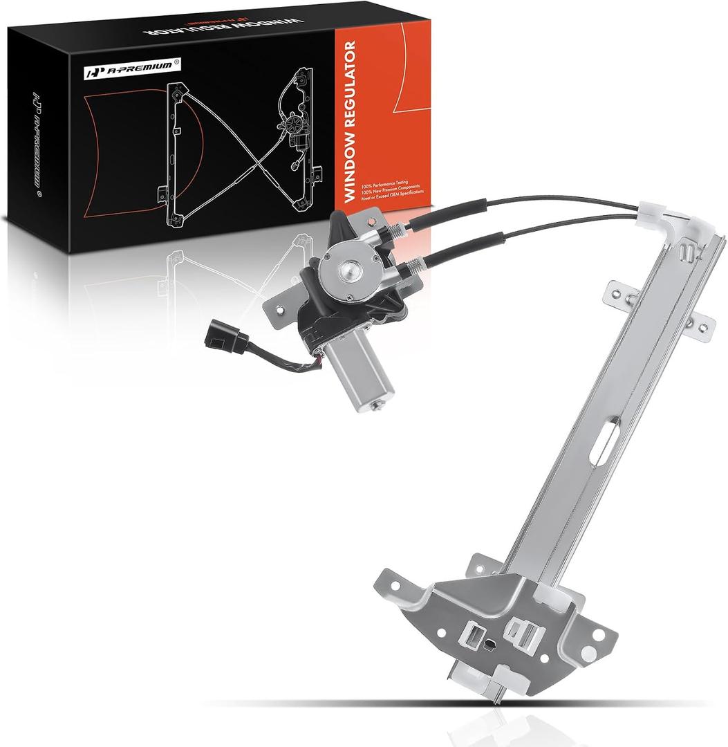 A-Premium Electric Power Window Regulator with Motor Compatible with Pontiac Grand Prix 1997-2003 Sedan Rear Left Driver Side