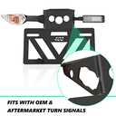 2024 Ninja 500 Fender Eliminator Ninja 400 Fender Eliminator Tail Tidy License Plate Bracket Mount Fit With OEM & Aftermarket Turn Signal Z400 2018 2019 2020 2021 2022 2023 2024 2025 Z500 2024
