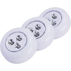LIGHT IT! by Fulcrum, 30010-308 Stick-On Light, White, 3 Pack