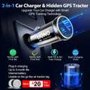 2026 NEW Car GPS Tracker for Vehicles, Hidden Vehicle Tracker Device with Rechargeable Battery, Compatible with iOS & Android, Anti-Theft Car Locator, Parking Finder, No SIM Card, No Monthly Fee