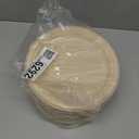 ECO SOUL 100% Compostable 9 Inch Paper Plates 1000 [8x125 Pc] Disposable Heavy Duty Eco-Friendly Sturdy Dinner, Wedding, Event Plates I Biodegradable Unbleached Sugarcane Eco Plates (1000)