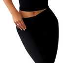 YETOWA Womens 2 Piece Workout Sets High Waisted Tummy Control Crop Top Capri Leggings Stretchy Soft Activewear XL 