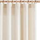 jinchan Soft Linen Curtains, Extra Long Natural Curtains 120 Inches Long, Crude Light Filtering Farmhouse Drapes for Living Room Bedroom, Beige Drapes Set 2 Panels (W50 x L120, Natural) (50"W x 120"L (Pack of 2))