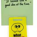 4 Pack Funny Sticky Note Holder Clips,WTF Funny Desk Sign,Fxck It desk Accessories,Acrylic Office Decor with fun messages,hilarious Gift for Coworkers, Friends