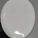 Mayfair Cameron White Toilet Seat, Non Slip Heavy Duty Wood, Easy Clean, Made in USA, Elongated