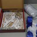 Krissing 3pcs Lighted Hanukkah Gift Boxes for Hanukkah Decorations, Christmas White and Blue Gift Boxes Decor for Chanukah Party Table Centerpieces Yard Jewish Christmas Tree Ornaments