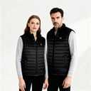 MRAWARM Heated Vest, Lightweight Electric Heated Vest for Men Women wiht 6 Heating Zone and 3 Temperature (Large, Black-us)