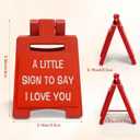 I Love You Desk Sign - Romantic Valentine/Anniversary Decor for Him Her - Small Wooden Table Plaque with Envelope Card - for Boyfriend Girlfriend Wife Husband