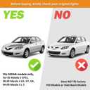 Headlights for 2004-2009 Mazda 3 Sedan Headlamp Replacement, Driver+Passenger Side, Does NOT fit Factory HID Models or Hatchback Models