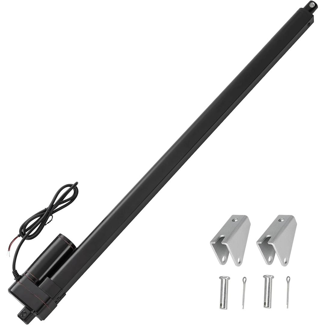 32 Inch Stroke Linear Actuator 12V Heavy Duty 440lbs/2000N IP65 Waterproof Electric Actuator Speed 0.31"/sec with Mounting Brackets