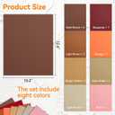 12 Pcs Leather Blanks for Laser Engraving with Adhesive, 12.6x10.2 Faux Leather Sheets for Hat Patches, 3 Dark & 3 Light Brown + 6 Mix Colors, Laserable Leatherette for DIY