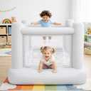 Dream Castle Mini Bounce House,Electric Pump Toddler Bounce House for Kids 3-6 Kid,Indoor or Outdoor Playhouse,Bouncy Castle Commercial PVC Materials, 68 inches x 68 inches x 58 inches