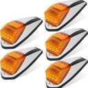 Partsam 31LED Amber Cab Marker Light Waterproof Top Roof Running Cab Lights Compatible with Peterbilt/Kenworth/Freightliner//Western Star/Mack/International/Paccar Trailer Trucks