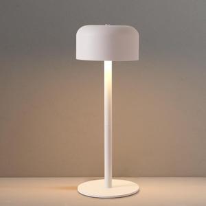 Modern Cordless Table Lamp, Portable LED Desk Lamps, 6000mAh Rechargeable Battery Operated Lighting for Bedroom Dining Room Restaurant Coffee Shop Camping Night Light (White)