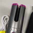 Automatic Curling Iron, Hair Curling Iron for Hair Styling, Cordless Auto Hair Curler, with 6 Temps and Timers, Auto Shut-Off, Fast Heating, Rechargeable Cordless Hair Curler 1 (Gray)