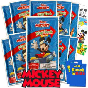 Disney 8 Pc Mickey Mouse Mini Party Favors Set - Bundle with 8 Mickey and Friends Play Packs | Mini Coloring Books, Stickers, and Goodie Bags (Mickey Birthday Party Supplies Decorations)