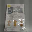 SwaddleDesigns Transitional Swaddle Sack, Arms Up Half-Length Sleeves & Mitten Cuffs, Swaddle for Newborn Transition to Baby Sleep Sack Wearable Blanket, 3-6 Month, 14-21 lb, Gray with Striped Trim