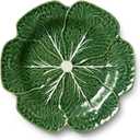 Le Jardin Cabbage 3D 13" ROUND PLATTER – Sculpted Green Stoneware Leaf Platter – Heirloom-Inspired Serveware for Spring & Summer Seasonal Dining and Entertaining, Large