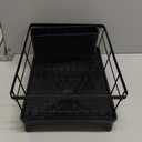 Kmiectse Dish Drying Rack  SpaceSaving Small Dish Rack for Kitchen Counter, RustResistant Kitchen Drying Rack, Compact Dish Drainer Organizer with Utensil Holder for Home Kitchen, Black