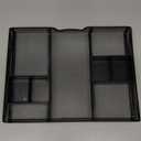 SimpleHouseware Drawer Organizer Tray w/ 2 Storage Bins, Black