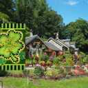 2 x 2 Pack Garden Flag St Patricks Day Garden Flag, St Patrick Flag 12x18 Burlap St Patricks Yard Flag for Garden and Home Decorations