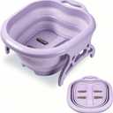 Foldable Foot Spa Bath Massager with Massage Rollers, Collapsible Foot Soak Tub with Non-Slip Legs & Handle, Portable Pedicure Basin for Soaking Feet, Relieve Foot Fatigue, Home Use, Space Saving