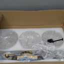 hesoge Vintage Bathroom Light Fixture Brushed Gold Vanity Light with Crystal Glass Shade Antique Brass 3 Light Bathroom Light Over Mirror