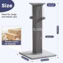 Large Cat Scratching Post with Heavy Duty Base 33" Sturdy Tall Sisal Scracher Post and 2 Interactive Hanging Balls for Big Cats-Grey