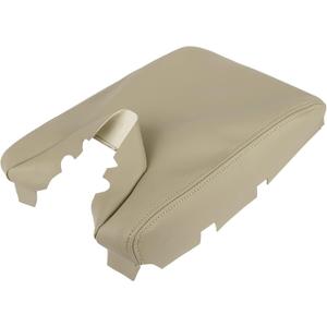 X AUTOHAUX Car Center Console Lid Armrest Seat Box Cover Protector Replacement Microfiber Leather for Acura TL 2009-2014 Dark Beige