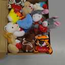 12 Pcs Valentine's Classroom Exchange Gifts for Kids Valentine Mini Animal Plush Toys Bulk Small Stuffed Animal with Heart Valentine's Day Plushies Keychain for Prizes Reward Party Favor