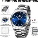 LN LENQIN Mens Watches Waterproof Stainless Steel Watch for Men Analog Quartz Fashion Business Designer Wristwatch