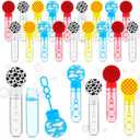 24 Pack Bulk Bubble Wands Cartoon Story Party Favors Toy Theme Birthday Party Supplies Cartoon Theme Birthday Party Goodie Bag Stuffers Supplies Decorations(Wand,Story)