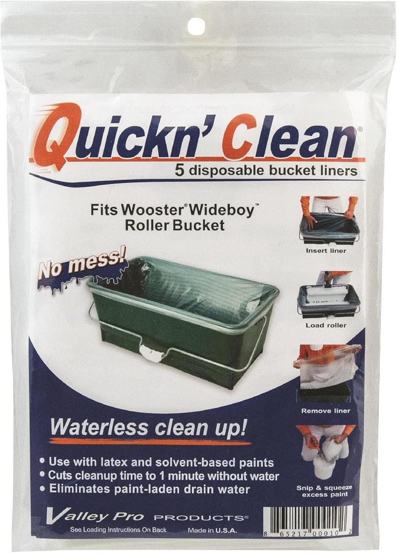 Wooster 221011 R472 Quickn Clean Wideboy Bucket Liner (5 Pack)